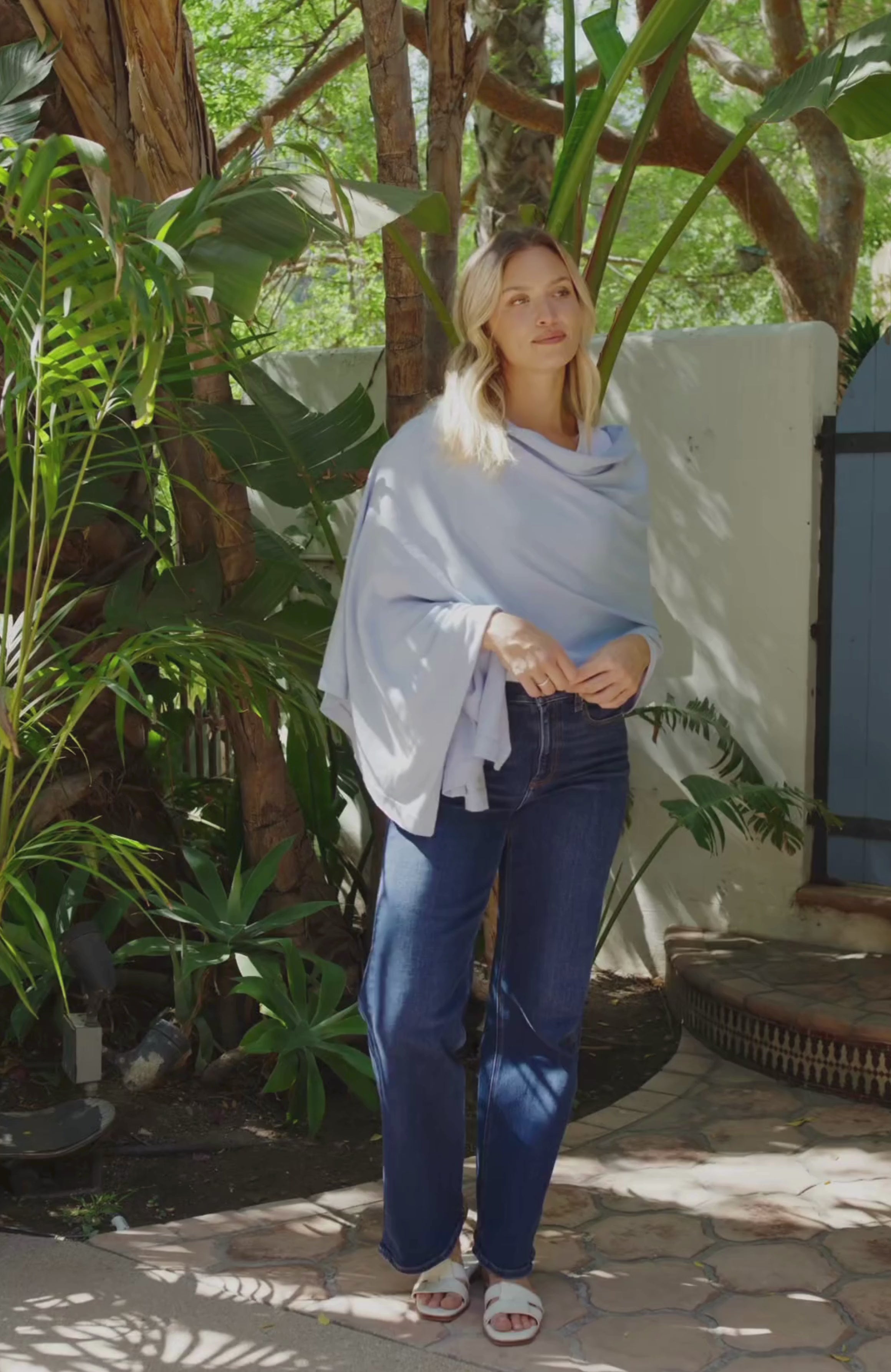 The Dreamsoft Organic Cotton Travel Scarf - Blue Sky – zestt llc